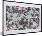 Fotolijst incl. Poster - Bloemen - Lente - Rozen - 60x40 cm - Posterlijst