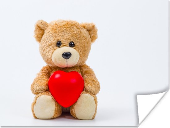 Knuffelbeertje voor valentijn poster 40x30 cm - klein - Foto print op  Poster... | bol.com