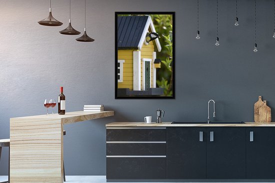 Fotolijst incl. Poster - Vogelhuisje voor de mees - 60x90 cm - Posterlijst