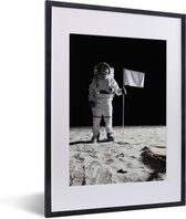 Fotolijst incl. Poster - Maan - Ruimte - Astronaut - 30x40 cm - Posterlijst