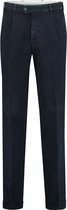 The English Hatter Mannen Jeans Pantalon met Bandplooi en omslag Blauw Katoen Maat: 25