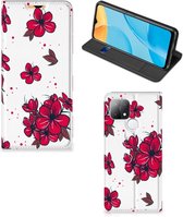 Smartphone Hoesje OPPO A15 Mobiel Cover Blossom Red