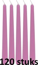 120 stuks oud roze dinerkaarsen 245/23 (8 uur)
