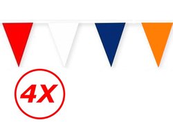 Oranje Slingers Vlaggenlijn Oranje Feest Artikelen Koningsdag EK WK Oranje Versiering Oranje Vlaggetjes 40 Meter