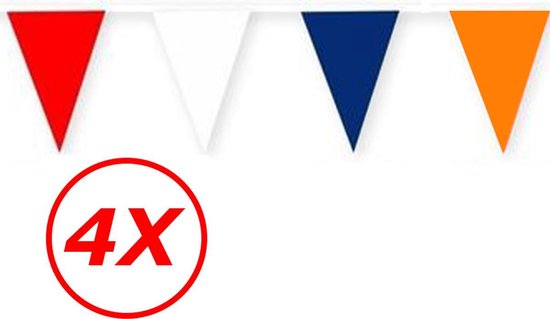 Oranje Slingers Vlaggenlijn Oranje Feest Artikelen Koningsdag EK WK Oranje Versiering Oranje Vlaggetjes 40 Meter