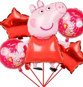 Ballonboeket Peppa pig, ballonnenset 5 delig Kindercrea