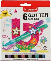 Bruynzeel Viltstiften Glitter 6st 5+