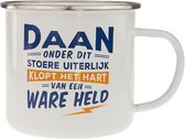 Mok - Top vent - Daan - Geëmailleerd - Gevuld met een snoepmix - In cadeauverpakking