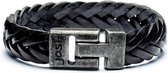 JOSH VINTAGE Black Armband 24001-BRA-VB-BLACK (LENGTE: 20.5-22.5 CM)