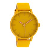 OOZOO Timepieces - Abrikoos gouden horloge met abrikoos gouden leren band - C10380 - Ø45