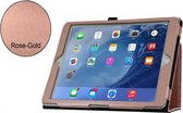 Apple iPad; Stand Smart Case voor de Apple iPad 2017/2018 + iPad Air 1/2 + iPad Pro 9.7 Inch,Rose Gold/Goud luxe handgemaakt hoesje in business uitvoering