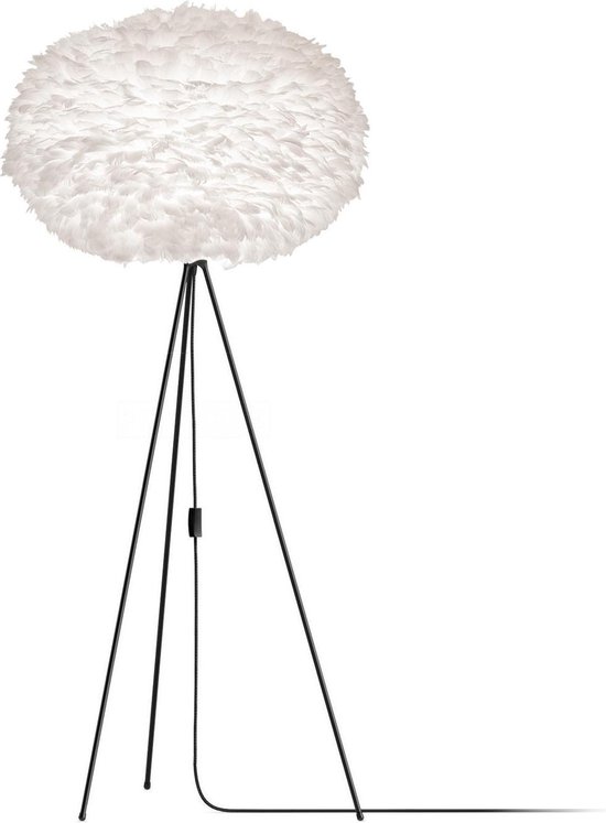 Umage Eos X-large vloerlamp white - met tripod zwart - Ø 75 cm