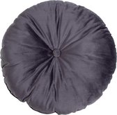 Artichok Hannah ronde sierkussen velvet grijs - Ø 45 cm