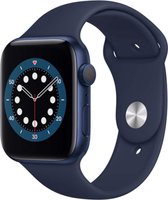 Case2go - Siliconen Bandje geschikt voor Apple Watch 42 / 44 mm - Horlogeband - Smartwatchbandje - Blauw
