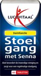 Lucovitaal Stoelgang met Senna verpakking met 60 tabletten. De verpakking heeft een blauw en wit design met een rode figuur.