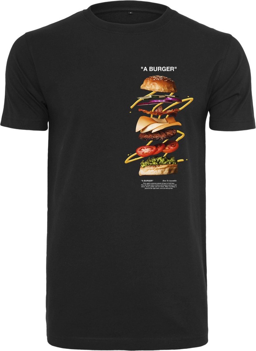 Mister Tee A Burger Heren T-shirt XS Zwart