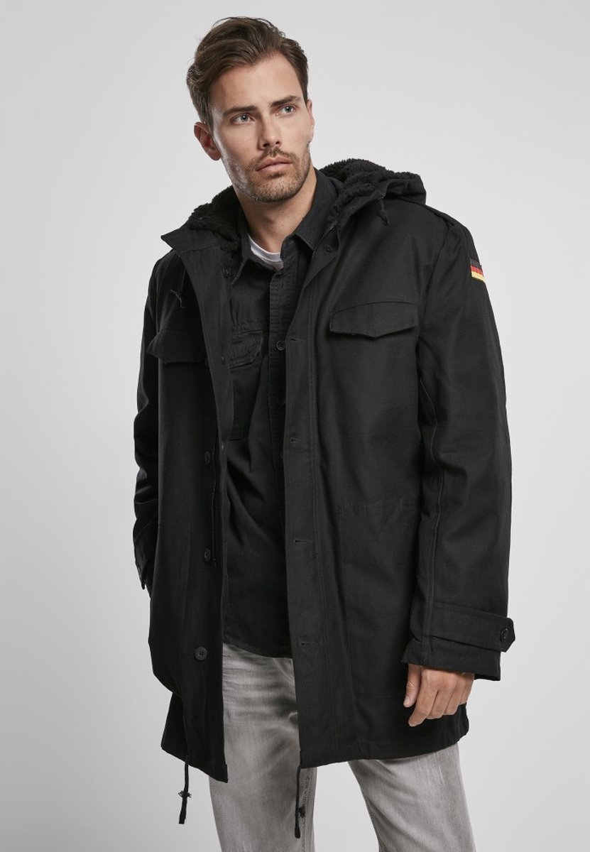Urban Classics Parka jas -7XL- Flag Zwart