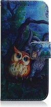 Samsung Galaxy A51 Hoesje - Mobigear - Design Serie - Kunstlederen Bookcase - Owl - Hoesje Geschikt Voor Samsung Galaxy A51