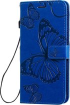 Xiaomi Redmi Note 8T Hoesje - Mobigear - Butterfly Serie - Kunstlederen Bookcase - Blauw - Hoesje Geschikt Voor Xiaomi Redmi Note 8T