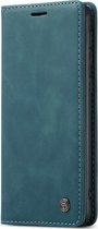 Samsung Galaxy M31 Hoesje - Caseme - Serie - Kunstlederen Bookcase - Blauw - Hoesje Geschikt Voor Samsung Galaxy M31