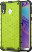Mobigear Honeycomb Hardcase Hoesje - Geschikt voor Samsung Galaxy M20 - Groen