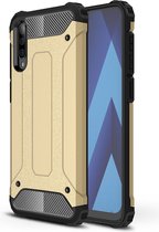 Samsung Galaxy A70 Hoesje - Mobigear - Outdoor Serie - Hard Kunststof Backcover - Goud - Hoesje Geschikt Voor Samsung Galaxy A70