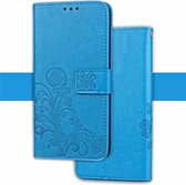 HONOR 10 Lite Hoesje - Mobigear - Clover Serie - Kunstlederen Bookcase - Blauw - Hoesje Geschikt Voor HONOR 10 Lite