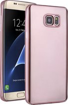 Samsung Galaxy S7 Edge Hoesje - Mobigear - Royal Serie - TPU Backcover - Transparant / Roségoud - Hoesje Geschikt Voor Samsung Galaxy S7 Edge