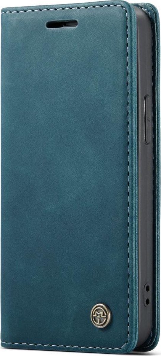 Caseme Telefoonhoesje geschikt voor Apple iPhone 12 Mini Hoesje | Caseme 013 Bookcase Portemonnee | Pasjeshouder voor 2 Pasjes | Telefoonhoesje voor Pinpas / OV Kaart / Rijbewijs - Blauw