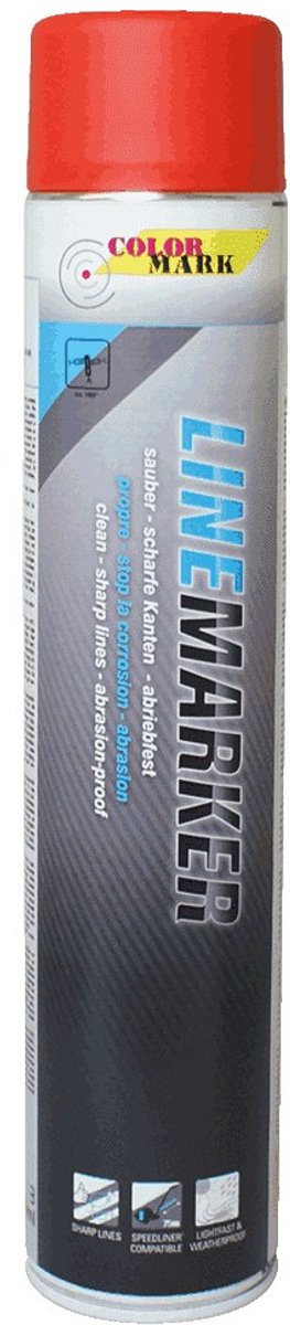 COLORMARK Linemarker - Rood - 750 ml - Afwerkingslaag
