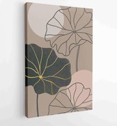 Luxury golden wallpaper design for wall framed prints, canvas prints, poster, home decor, cover, wallpaper. 3 - Moderne schilderijen – Vertical – 1877835787 - 80*60 Vertical