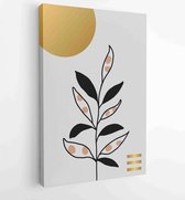 Botanical and gold abstract wall arts vector collection. 1 - Moderne schilderijen – Vertical – 1880158285 - 50*40 Vertical