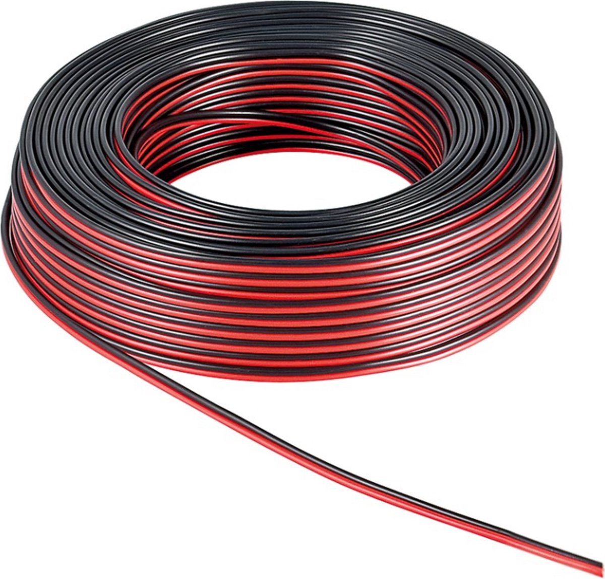 Luidsprekerkabel CCA 2 x 1,5mm2 - Zwart/Rood - 10 meter