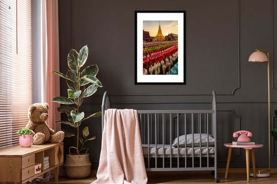 Lampes cadre photo festival noir avec passe partout blanc 60x90