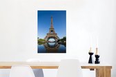 Photo originale de la Tour Eiffel à Paris Toile 40x60 cm - Tirage photo sur toile (Décoration murale salon / chambre) / Villes européennes Peintures sur toile