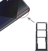 SIM-kaarthouder + SIM-kaarthouder + Micro SD-kaarthouder voor Samsung Galaxy A50s SM-A507 (zwart)