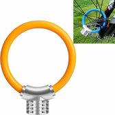 Fietsringslot Antidiefstalvergrendeling Draagbaar fietsslot Mini-veiligheidsslot Racketslot Vet kabelslot, kleur: oranje