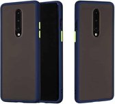 Voor OnePlus 8 Skin Hand Feeling Series Anti-fall Frosted PC + TPU beschermhoes (blauw)