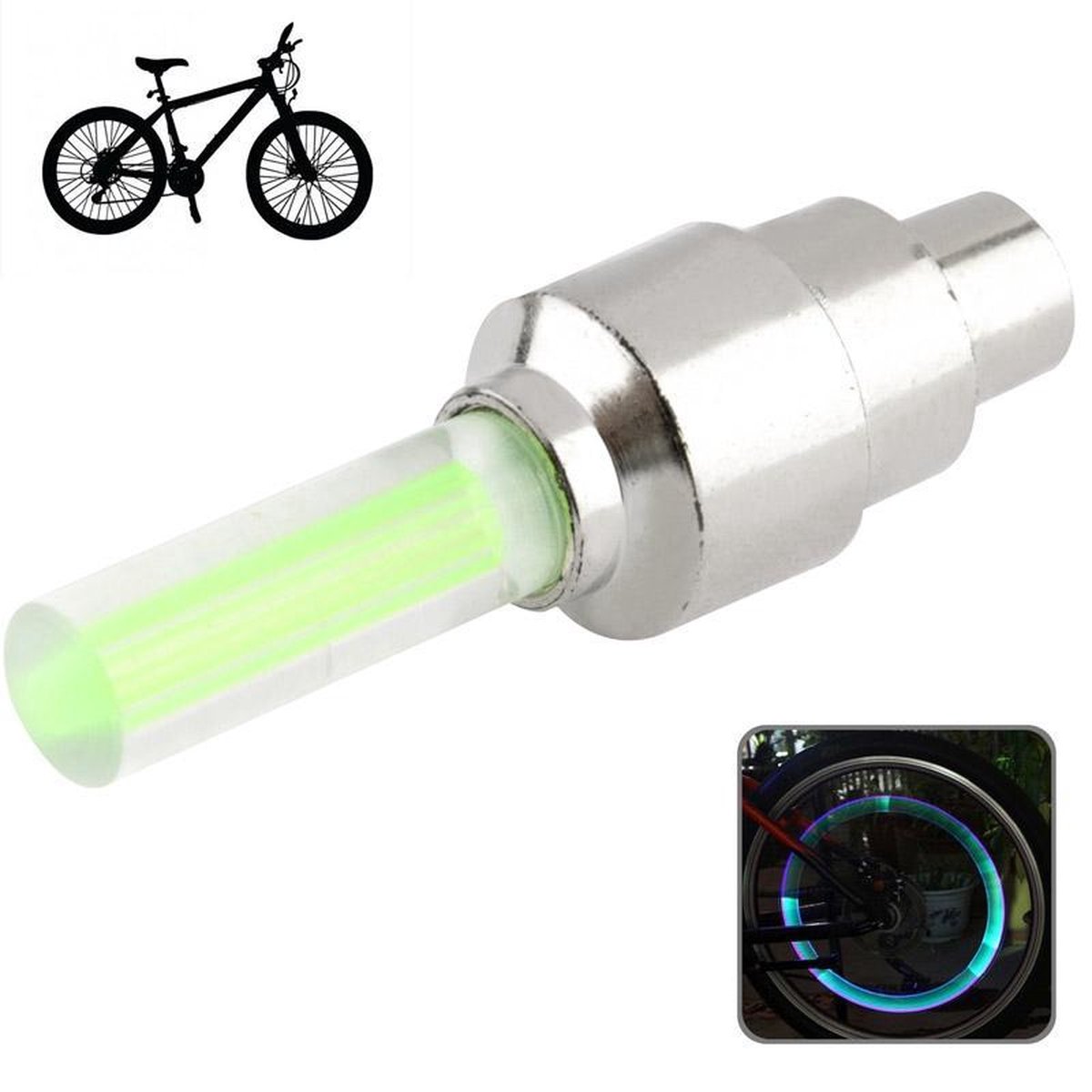 Let op type!! Fireflys serie Motion Activated LED wiel lichten voor fietsen en Cars(Green)