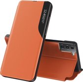 Voor Samsung Galaxy S30 Plus zijdisplay magnetisch schokbestendig horizontaal flip lederen tas met houder (oranje)