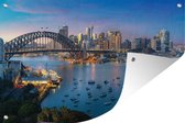 Muurdecoratie Uitzicht op Sydney, Australië - 180x120 cm - Tuinposter - Tuindoek - Buitenposter