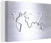 Toile Wereldkaart des gouttes - 150x100 cm - Décoration murale