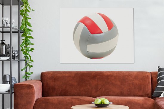Canvas schilderij 120x90 cm - Wanddecoratie Handbal op witte achtergrond - Muurdecoratie woonkamer - Slaapkamer decoratie - Kamer accessoires - Schilderijen op canvas