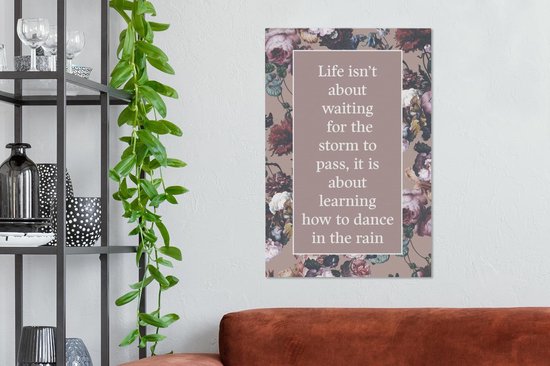 Peintures sur toile - Citations - Fleurs - Jardin - 40x60 cm - Décoration murale
