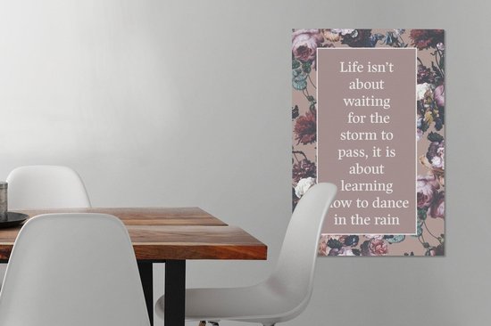 Peintures sur toile - Citations - Fleurs - Jardin - 40x60 cm - Décoration murale