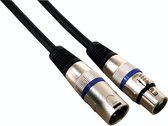 HQ-Power XLR kabel, 1 x XLR mannelijk, 1 x XLR vrouwelijk, 10 m, perfect voor geluidsoverdracht