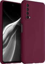 kwmobile telefoonhoesje voor Huawei P Smart (2021) - Hoesje voor smartphone - Back cover in bordeaux-violet