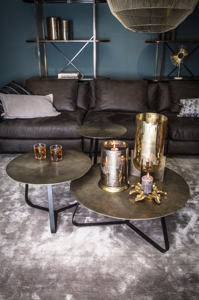 PTMD Salontafel Kae - Zwart - 40x40x50cm
