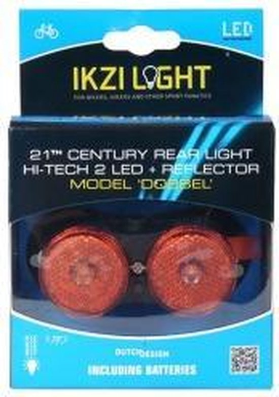 Ikzi Light Achterlicht Dobbel Led Spatbord Rood/zwart — afbeelding 3