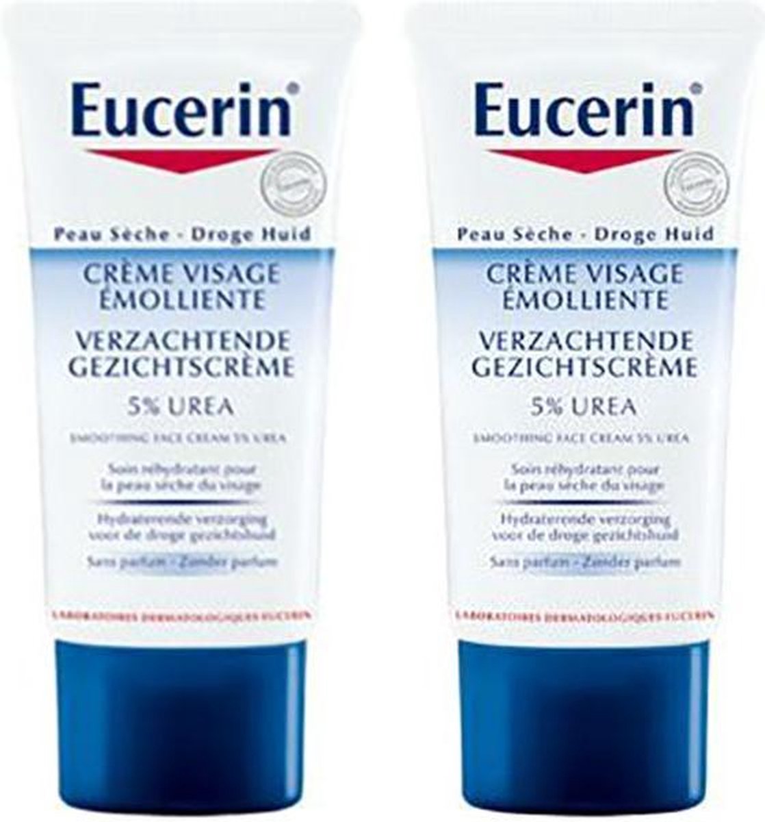 Eucerin Urea Gezichtscrème 5% Droge Huid - 2x50ml - Dagcrème | bol.com